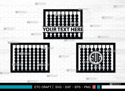 Abacus Monogram, Abacus Silhouette, Abacus SVG Cut Files, Mathematics Svg, Sports Svg, Maths Svg, Abacus Svg, SB00098 SVG ETC Craft 