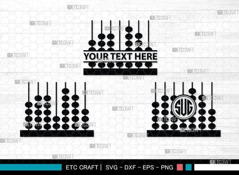 Abacus Monogram, Abacus Silhouette, Abacus SVG Cut Files, Mathematics Svg, Sports Svg, Maths Svg, Abacus Svg, SB00098 SVG ETC Craft 