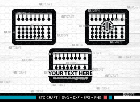 Abacus Monogram, Abacus Silhouette, Abacus SVG Cut Files, Mathematics Svg, Sports Svg, Maths Svg, Abacus Svg, SB00098 SVG ETC Craft 