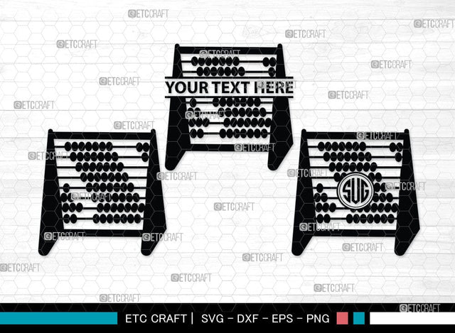 Abacus Monogram, Abacus Silhouette, Abacus SVG Cut Files, Mathematics Svg, Sports Svg, Maths Svg, Abacus Svg, SB00098 SVG ETC Craft 