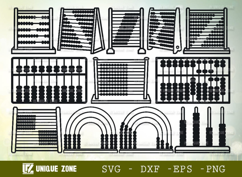 Abicious Math Counter Abacus SVG Bundle, Abacus Silhouette, Mathematics Svg, Sports Svg, Math ...