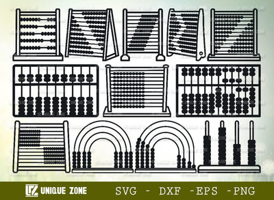 Abacus SVG Bundle, Abacus Silhouette, Mathematics Svg, Sports Svg, Math Svg, Abacus Counter Svg, SVG Unique Zone 