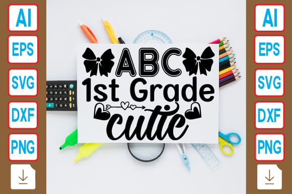 ABC 1st Grade Cutie SVG Craftlabsvg24 