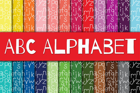 ABC Alphabet Digital Papers Sublimation Old Market 