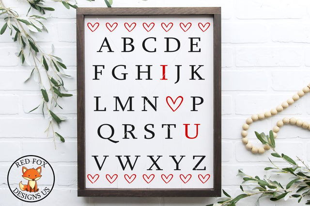 ABC I Love You Heart, Alphabet Teacher svg, Valentine's day SVG RedFoxDesignsUS 