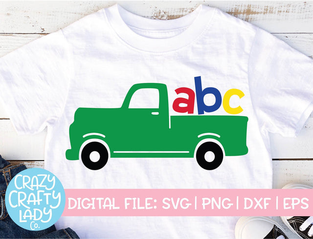 ABC Truck | Back to School SVG Cut File SVG Crazy Crafty Lady Co. 
