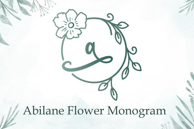 Abilane Flower Monogram Font Attype studio 
