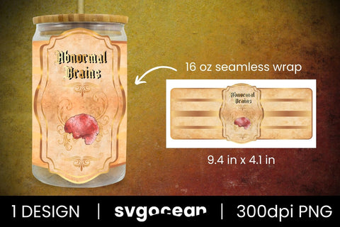 Abnormal Brains Can Glass PNG Sublimation SvgOcean 