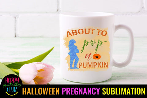 About to Pop- Halloween Pregnancy Sublimation Ideas PNG Sublimation Happy Printables Club 