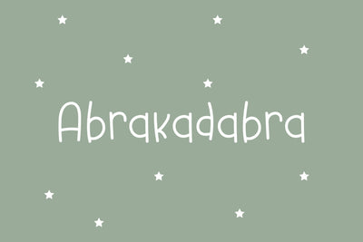 Abra Kadabra Font Cotton White Studio 