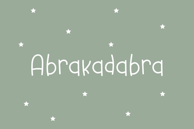Abra Kadabra Font Cotton White Studio 
