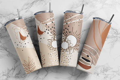 Abstract Boho 20oz Skinny Tumbler, Abstract Girl Tumbler Png, Abstract Sun Design Png, Abstract Leaves Png, Abstract Art Sublimation Design, Digital Download Sublimation Rabbitmakies 