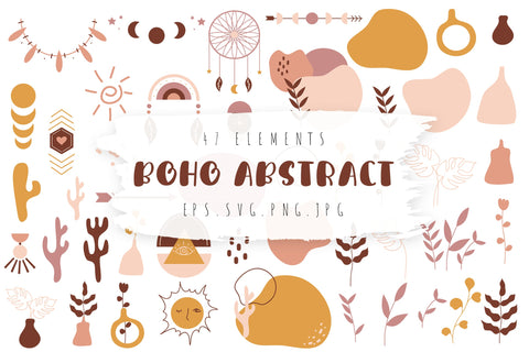 Abstract Boho Elements Modern And Minimalist Decoration SVG dapiyupi store 