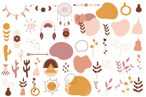 Abstract Boho Elements Modern And Minimalist Decoration SVG dapiyupi store 