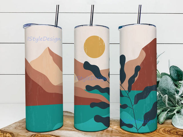 Abstract Boho Sublimation,Tumbler 20 oz Skinny Tumbler,Boho Tumbler Png Tapered Sublimation Designs, Hippies Boho Tumbler PNG Sublimation iStyleDesign 
