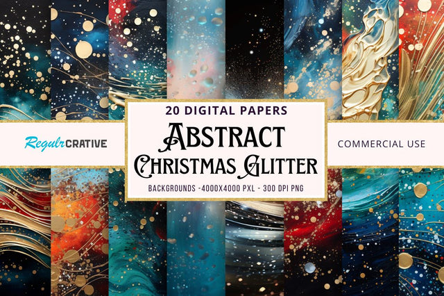 Abstract Christmas Glitter Bundle Sublimation Regulrcrative 