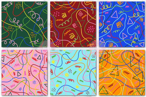 Abstract Colorful Christmas Digital Papers Backgrounds Pack Digital Pattern SineDigitalDesign 