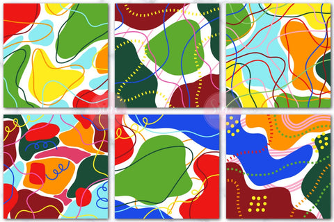 Abstract Colorful Christmas Digital Papers Backgrounds Pack Digital Pattern SineDigitalDesign 