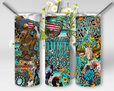 Abstract Cowboy Cow Tumbler Wrap, Western 20 oz Skinny Tumbler, Leopard Country Music Sublimation Designs Png, Country Western Png, Digital Download Sublimation WillowSageDesign 