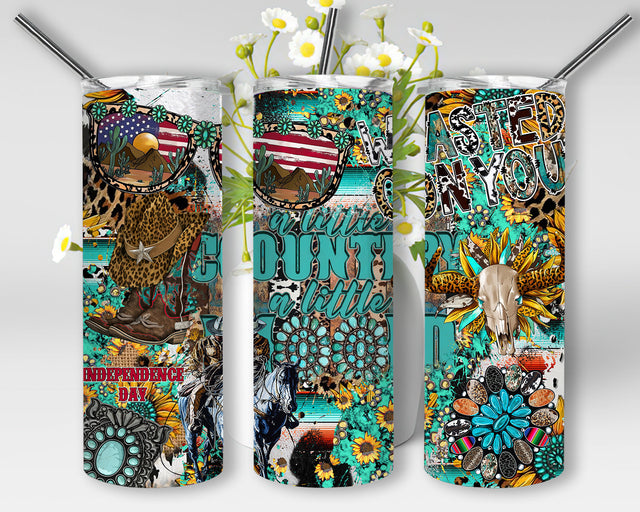 Abstract Cowboy Cow Tumbler Wrap, Western 20 oz Skinny Tumbler, Leopard Country Music Sublimation Designs Png, Country Western Png, Digital Download Sublimation WillowSageDesign 
