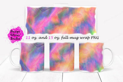 Abstract Cup Wrap,Ceramic 11 & 15 Oz Rainbow Leopard,Ombre Coffee Mug Sublimation Template,Cricut Mug Press Sublimation Wrap,PNG 300 DPI Sublimation ArtStudio 