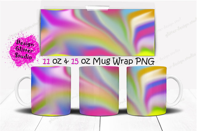 Abstract Cup Wrap,Ceramic 11 & 15 Oz Rainbow Leopard,Ombre Coffee Mug Sublimation Template,Cricut Mug Press Sublimation Wrap,PNG 300 DPI Sublimation ArtStudio 