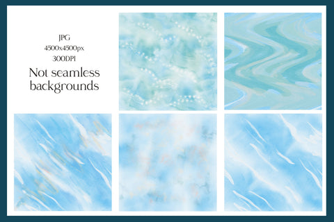 Abstract digital papers - Water backgrounds Sublimation LuckyTurtleArt 