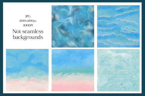 Abstract digital papers - Water backgrounds Sublimation LuckyTurtleArt 