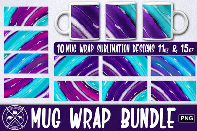 Abstract Geode Mug wrap sublimation Sublimation Last Frontier Design Co. 