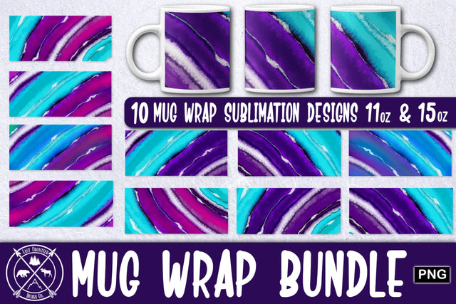 Abstract Geode Mug wrap sublimation Sublimation Last Frontier Design Co. 