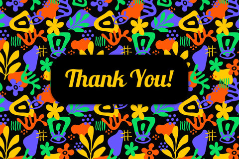 Abstract Groovy Botany Patterns Digital Pattern Rin Green 