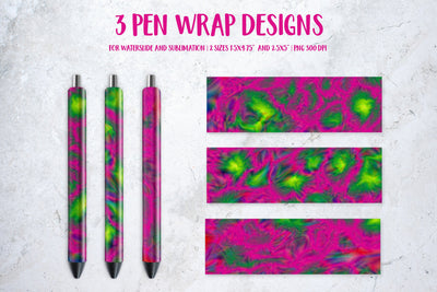 Abstract Magenta Pen Wrap Sublimation or Waterslide Sublimation LaBelezoka 