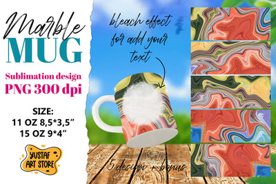Abstract paint sublimation mug wrap bundle.Fluid art design Sublimation Yustaf Art Store 