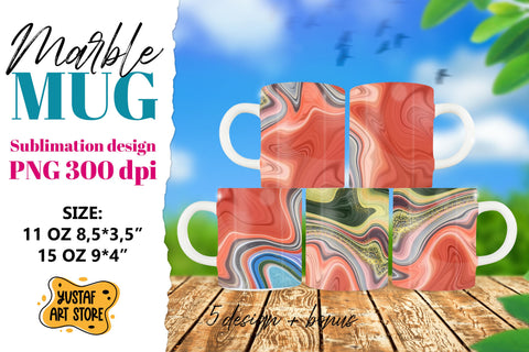 Abstract paint sublimation mug wrap bundle.Fluid art design Sublimation Yustaf Art Store 