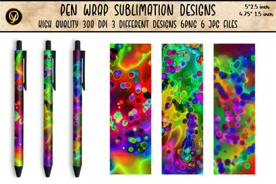 Abstract pen wrap sublimation designs. Pen Colorful Bubble Texture Sublimation template Sublimation oyonnidesign 