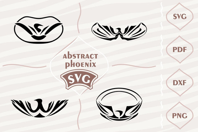 Abstract phoenix designs - SVG bundle SVG Digital Mojito 
