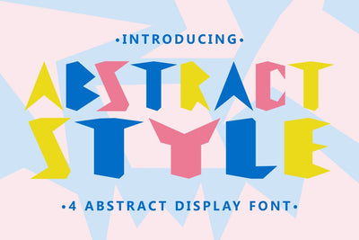 Abstract Style - 4 Abstract Display Font PutraCetol Studio 