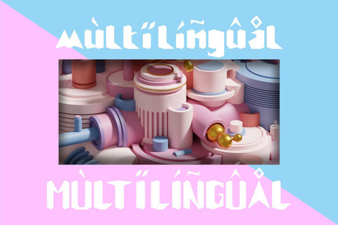 Abstract Style - 4 Abstract Display Font PutraCetol Studio 