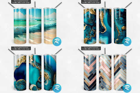 Abstract Tumbler Bundle Sublimation Regulrcrative 