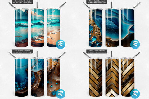 Abstract Tumbler Bundle Sublimation Regulrcrative 