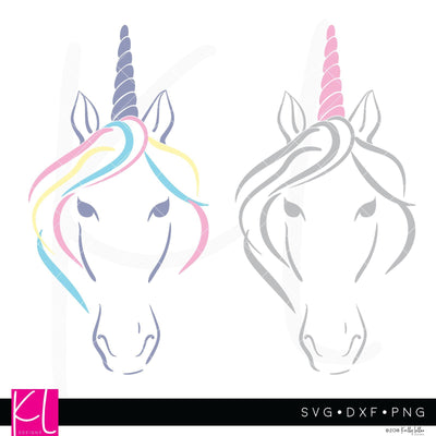 Abstract Unicorn SVG Kelly Lollar Designs 