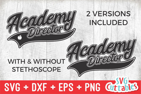 Academy Director svg - Teacher svg - Occupation - Swoosh - svg - dxf - eps - png - Cut File - Silhouette - Cricut - Digital Download SVG Svg Cuttables 