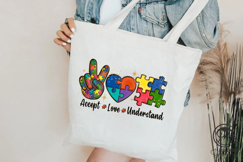 Accept Love Understand Autism PNG Sublimation Owlsome.Designs 