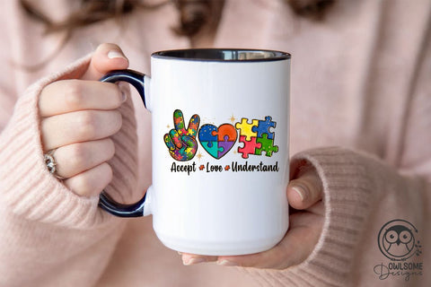 Accept Love Understand Autism PNG Sublimation Owlsome.Designs 
