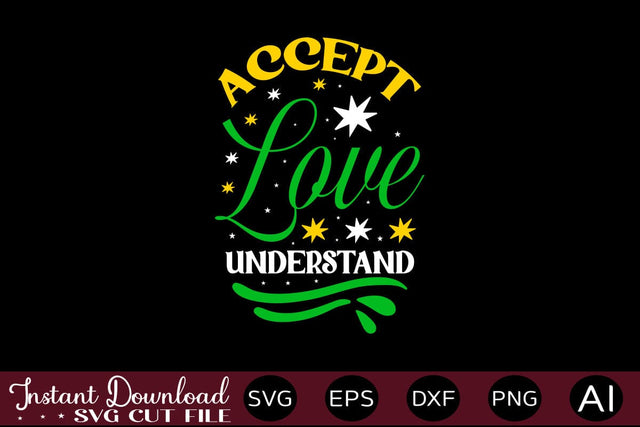 Accept Love Understand SVG SVG designmaster24 