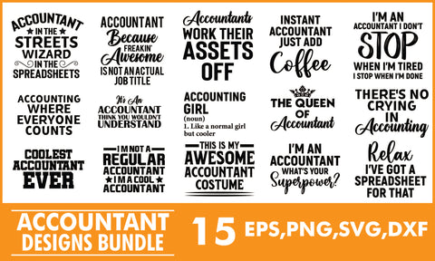 Accountant SVG Designs Bundle SVG PatternFeed8 