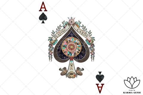 Ace Of Spades - Playing Card Graphic SVG Design Sublimation SVG Karma Genie Graphics 