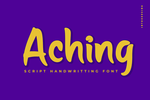 Aching Font twinletter 