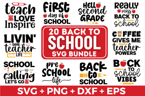 ack To School SVG Bundle SVG Regulrcrative 