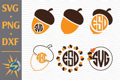 Acorn Monogram SVG, PNG, DXF Digital Files Include SVG SVGStoreShop 